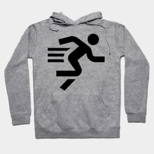 Sprinting Runner Running Icon Hoodie